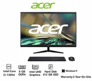 (0%) ACER AIO All in One PC Aspire C24-1800-1308G0T23Mi/T001 (DQ.BLFST.001) : i3-1305U/8GB/512GB SSD/Intel UHD Graphics /23.8" FHD/Win11Home/Warranty3Year OnSite