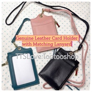 Premium Soft Leather Card holder Lanyard with Zip pocket Christmas Birthday Gift