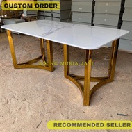 Marble Top Stainles Marble Dining Table
