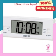 Seiko Clock Alarm Clock Stand Clock Digital Radio Wave White 48×123×30mm SQ321W 527