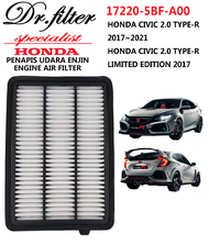 ORIGINAL HONDA ENGINE AIR FILTER HONDA CIVIC FK8 TYPE-R 2017~2021 17220-5BF-A00