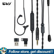 CVJ Hato2 HiFi Earphone Replacement Cable 2m Silver-plated OFC Wire E-sports Live Broadcast Audio Up