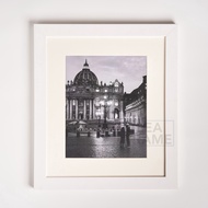 Minimalist White Wooden Photo Frame - 6R Photo Frame Matboard 5cm