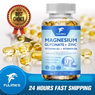 Magnesium Glycinate Capsules With Zinc, Vitamin D3 & B6 Support Sleep Relieve Stress Immune System &