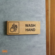 Wash hand signage - hand wash sign - wall sign - wash hand