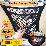 【ShopWithJoy】Jaring Kereta Sejagat Poket Car Organizer Seat Back Storage Mesh Net Bag Pocket Car Sea