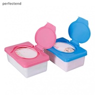 [perfectend] Wet Tissue Storage Box Plastic Case Home Office Wipes Holder with Buckle Lid [SG]