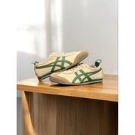 0nitsuka Tiger 0100% Genuine leather shoes in beige and blue. QFD8