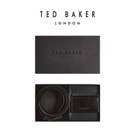 Ted Baker Mens Black Adjustable Belt And Cardholder Set