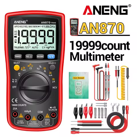 Digital Multimeter 19999 Counts ANENG AN870 True Rms Multimeters AC/DC Current Meter Voltimetro Prof