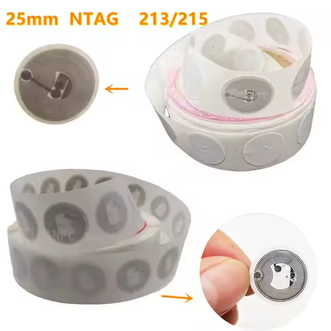 10pcs/ 50pcs /100pcs Ntag215 NFC Tag 13.56MHz ISO14443A Sticker Ntag 215 Phone Available RFID Adhesi