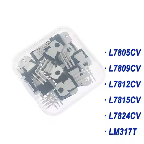 25PCS L7805CV L7809CV L7812CV L7815CV L7824CV LM317T Voltage Regulator TO220 Regulated IC L7805 L780