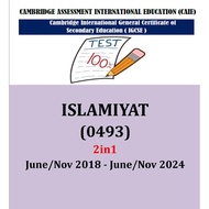 Igcse ISLAMIYAT 0493 (PAPER 1,2,) PAST YEAR PAPER 2018-June/Nov 2024!(2IN1 VERSION)