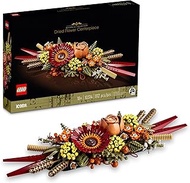 LEGO Icons Dried Flower Centerpiece 10314 Artificial Flowers with Rose and Gerbera, Table or Wall De
