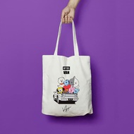 [LIMITED Edition] Van Canvas Totebag / Van BT21 Bag / Van Totebag / BT21 Bag / BT21 Tote Bag