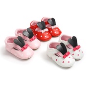 Black rabbit ear pattern baby shoes Prewalker