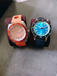 Zodiac Seadragon 石英錶 + Zodiac Super Seawolf 自動錶 一套賣