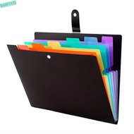 BARR1YYJ A4 File Folder Bag, 7 Pockets Color Insert Accordion File Organizer, Portable Large Capacit
