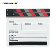 OPENMOON Clap Board Cut Action Scene Clapper Board Slate มาพร้อมกับแท็กตัวกรอง 68 ชิ้นที่ด้านหลัง
