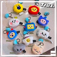 TREASURE TRUZ Cartoon Plush Dolls Keychain Yochi Podong Hikun Lawoo Cute Keyring Doll Bag Pendant Collection Charm Gift Stuffed Toys For Kids