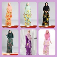 Sabella Baju  Kurung Queeny Batik  Saiz XS, S, M, L dan XL Ready Stock