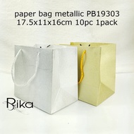 NEW !! Paper bag PB19303 17.5x11x16cm metallic bag kertas bag jajan goodies 10pc 1pack