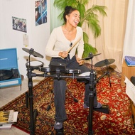 Samick Musical Instruments K-Pop All-Mesh Electronic Drum Bm E1 + Mat + Headphones + Chair + Sticks