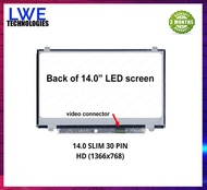 Laptop Screen 14.0" Slim UP DOWN  30Pin HD LCD LED Display N140BGA-EB3 Acer Hp Dell Lenovo Asus  LAPTOP SCREEN Laptop Screen 14.0" Slim 30Pin HD LCD LED Display N140BGA-EB3  K451LN X453S X451LA X455L X450L