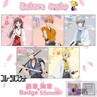 ❀Ready Stocks❀ Fruits Basket 水果篮子 Anime Button Square Badge 动漫周边方形徽章胸章 55mm