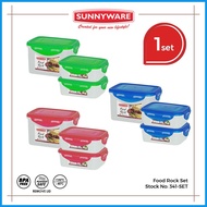 ◊ ✁ Sunnyware 341 3 pc Food Rock Set Air Tight Food Keeper Container Leak Proof