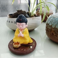 #太阳能车载永动弥勒佛摆件如来车载中控台家居小饰品光动能双面胶; Solar Car Perpetual Moving Maitreya Buddha Ornaments Tathagata Car 