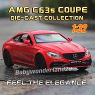 Die Cast Alloy 1:32 Mercedes C63s AMG Coupe Pull Back Diecast Car Toys
