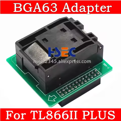BGA63 Adapter Socket for XGecu TL866II Plus Minipro TL866CS TL866A USB BIOS Programmer NAND 08 TSOP4