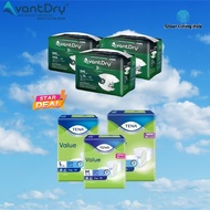TENA/ AvantDry Value/ Core Adult Unisex Diapers Tape Size M/L/XL