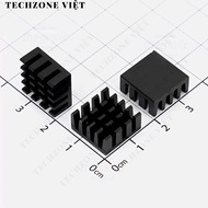 [10 Pieces]- Aluminum Heatsink 14x14x7 Black TechZone Viet
