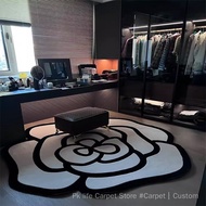 [PK New Product]Camellia round Carpet, High-Grade Irregular Special-Shaped Cream Style Living Room, 