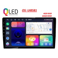 [QLED 4G Android Car Player] 4+64GB | 8-Core | 3D 360° View | Android 13