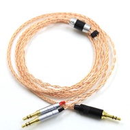 TOP-HiFi 2x3.5mm HiFi Balanced Single Crystal Copper Headphone Upgrade Cable for Sundara Aventho Focal Elegia t1 t5p D7200 MDR-