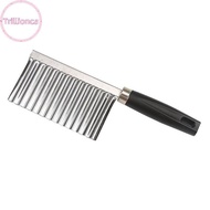 Trillionca Multifunctional Potato Wavy Edged  , Stainless Steel Chopper Salad Rocker  Potato Slicer 