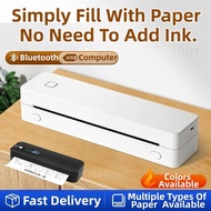 【Support A4 Size】Portable A4 Thermal Printer,DPI Wireless Bluetooth Thermal Printer,Compatible With 