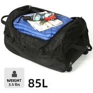 超大容量 85L 防水 1680D PVC 牛津和 210D 聚酯纖維可折疊 26x14x14 吋行李背包帶加寬輪子 2166 psbckp Super Large Capacity 85L Wate