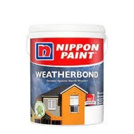 5L ( PROMOSI NIPPON ) Nippon Weatherbond White Exterior Outdoor Water Based Wall Paint Cat Luar Dinding