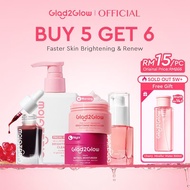 G2G 6PCS 6IN1 Kits Skincare Set-Cleanser+Serum 2pcs+Moisturizer 2pcs+Micellar Water-Day&Night Renew 