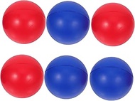 GARVALON Pack of 6 PU Beach Paddle Balls Replacement Coloured Balls for Beach Games Outdoor and Indo
