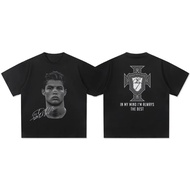 Cristiano Ronaldo Head T Shirt with Signature Trendy Graphic Tee Ronaldo CR7 Cristiano Ronaldo Shirt
