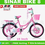 Sepeda Anak Perempuan Ukuran 16 18 20 Inch Bnb Swan Keranjang Ebitadel