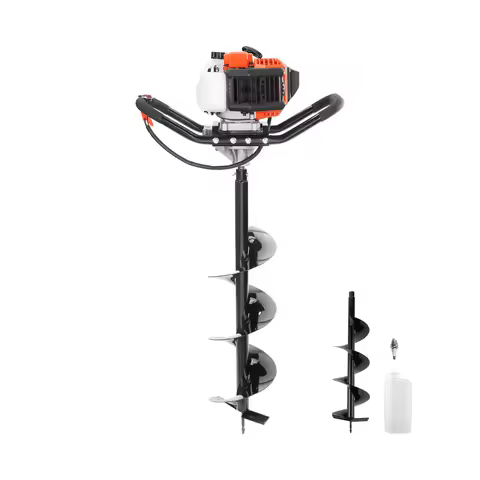 SucceBuy Fuel-powered Auger Post Hole Digger Gas Powered Earth Auger Borer Ground Petrol Earth Auger