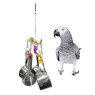 [lzdxwcke3pu] Bird Parrot Bells Toy with Sweet Sound  Budgie Parakeet Cockatiel  Macaw African Grey 