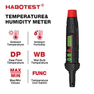 HABOTEST HT62 Temperature & Humidity Meter 4-in-1 Digital Moisture Meter Portable Thermo-Hygrometer 