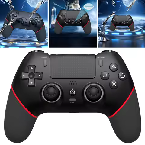 Wireless Controller 6 Axis Gyro Bluetooth-Compatible Gaming Controller Macros Turbo Dual Vibration f